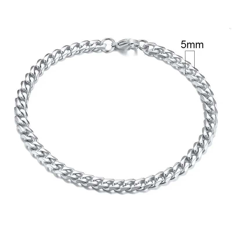 JC - Men’s Miami Curb Bracelet: Heavy-duty stainless steel, classic punk style