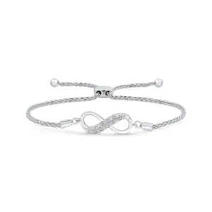 KATARINA Infinity Diamond Tennis Bracelet (1/20 cttw)