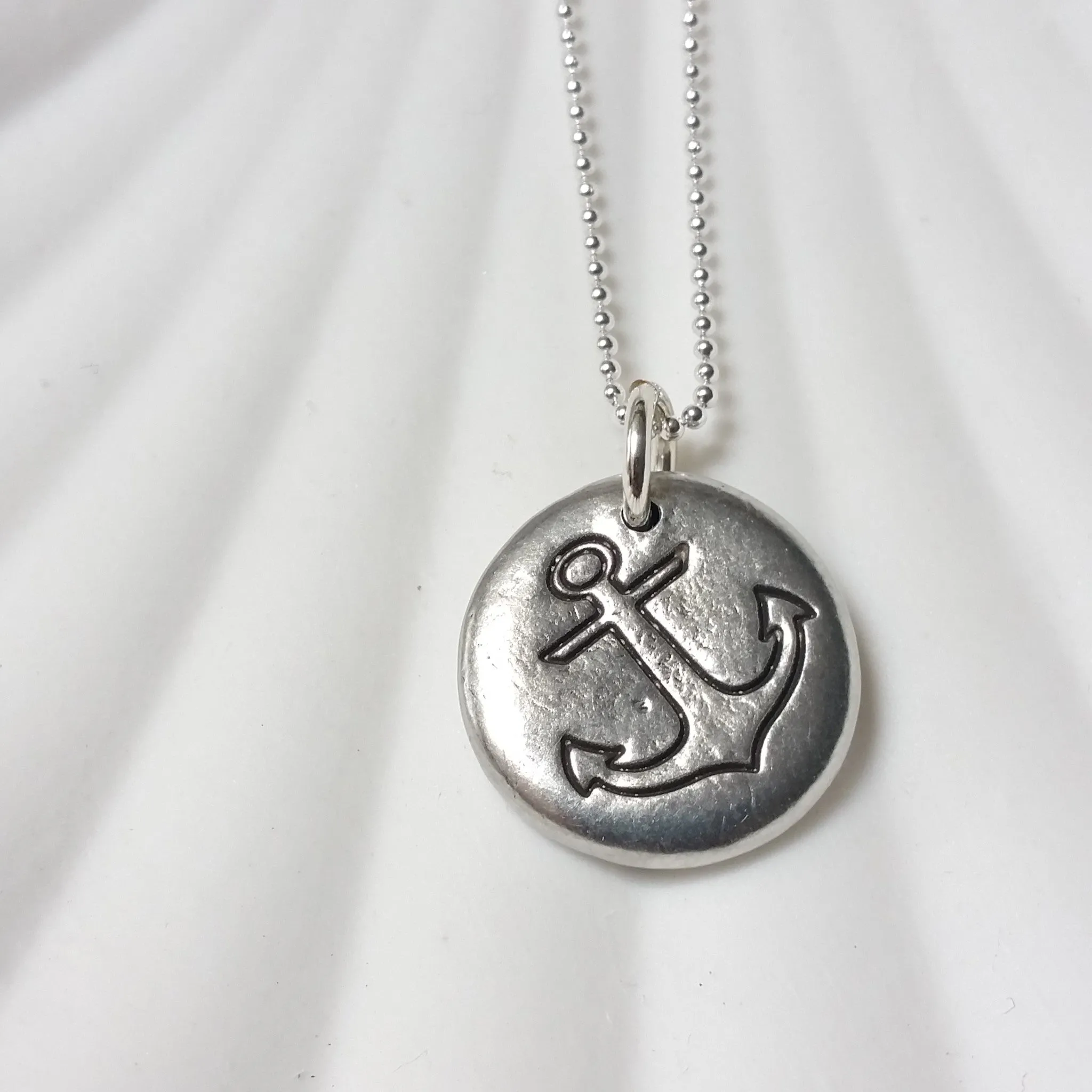 Large Anchor | Pebble Necklace