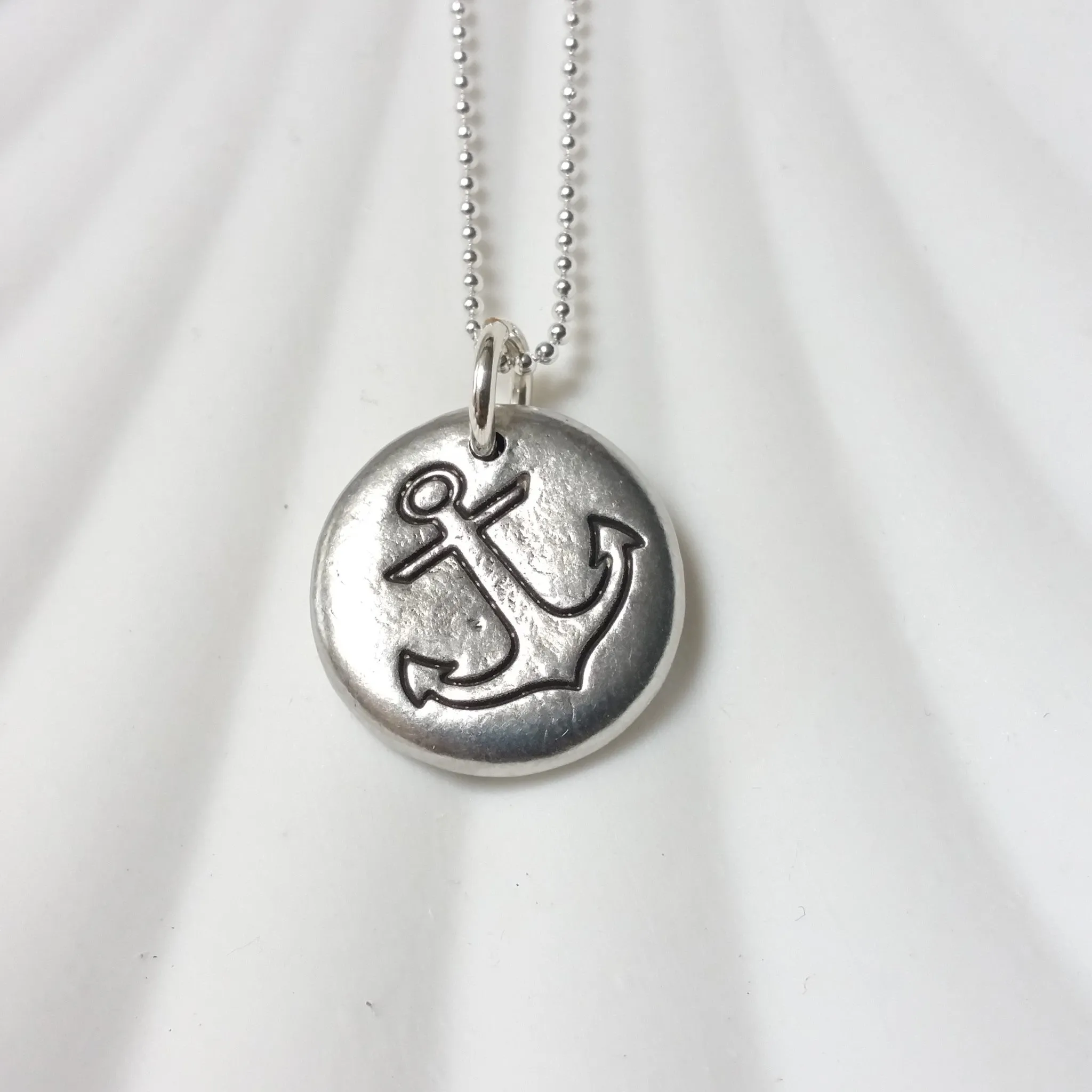 Large Anchor | Pebble Necklace