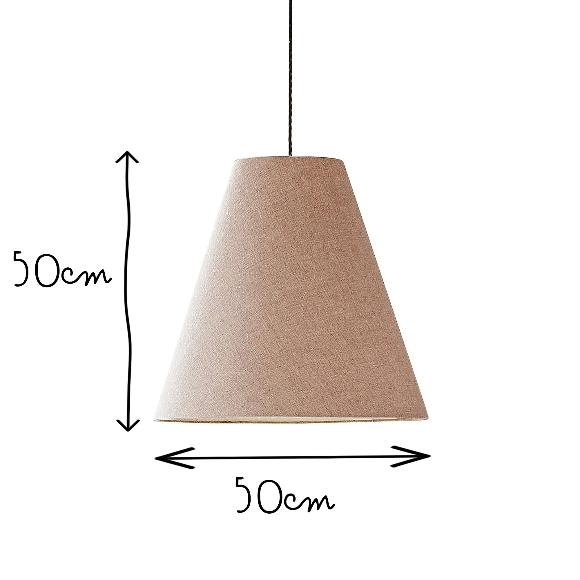 Lutine pendant shade in Natural linen