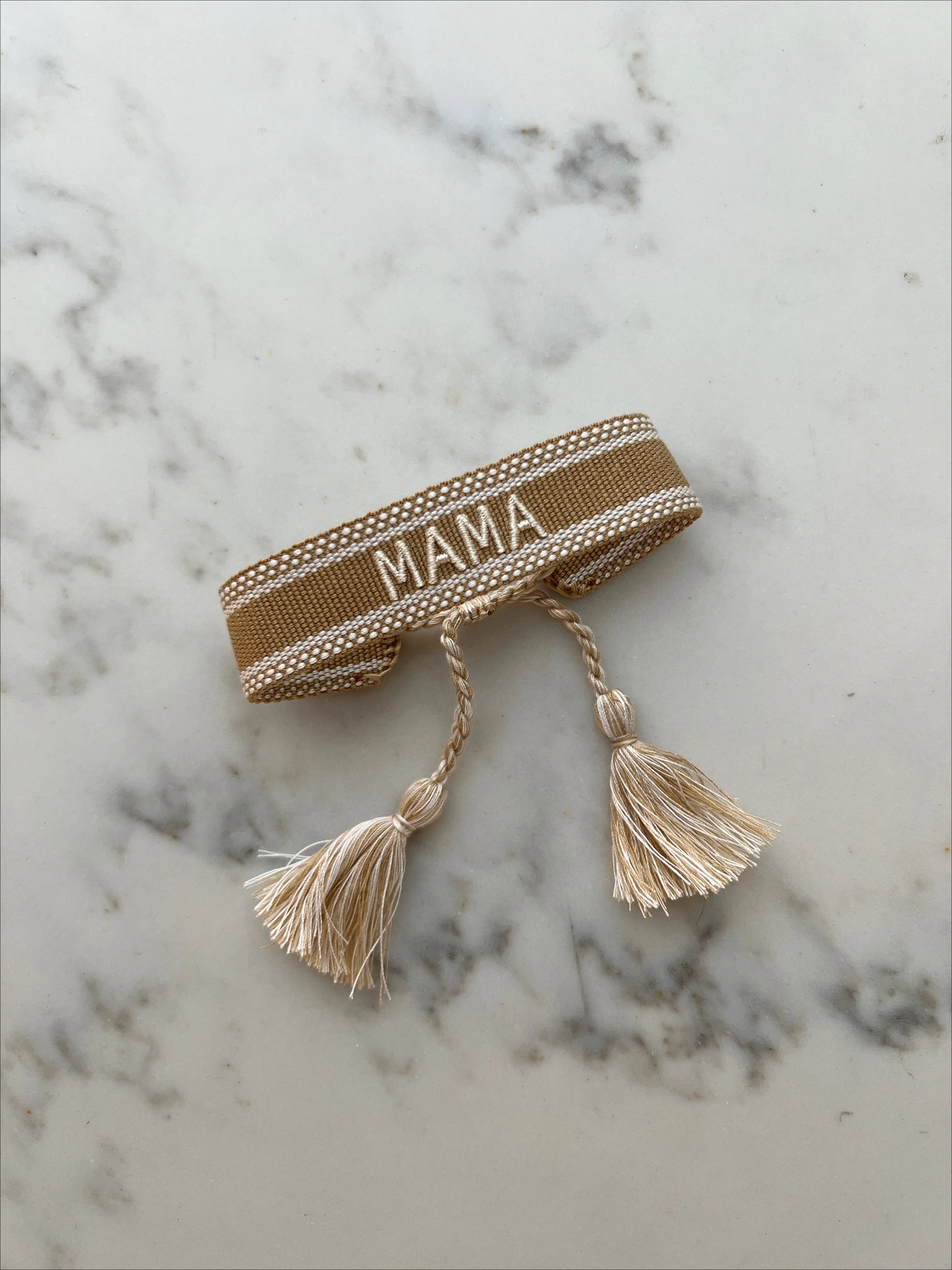 Mama Embroidered Bracelet