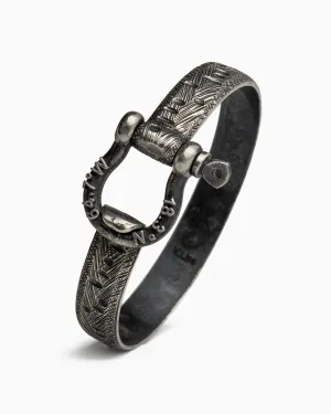 Marine Texture Buckle Bracelet with St. John Coordinates, 10mm