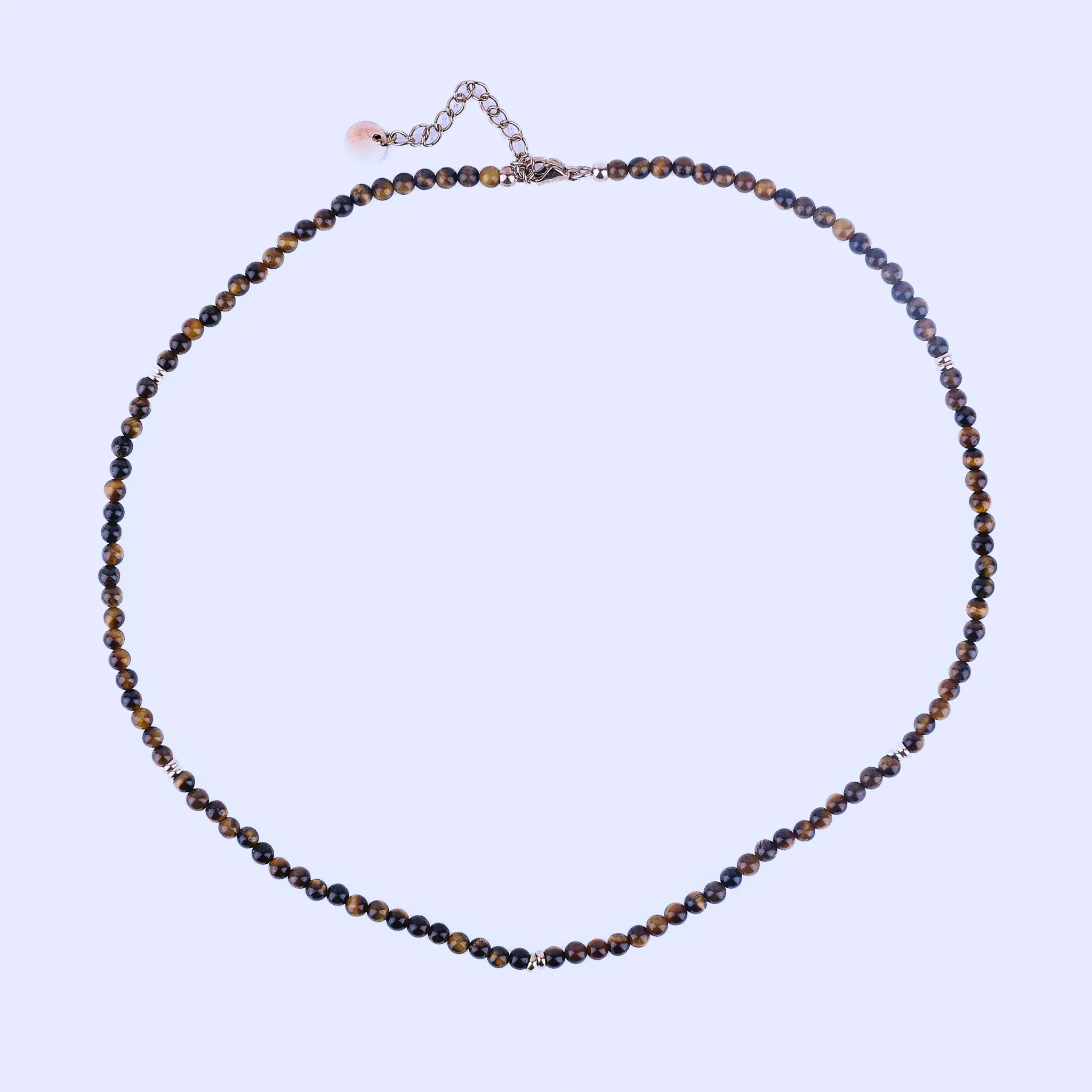 MICRO GEMSTONE NECKLACE - TIGER EYE