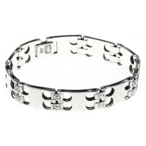 “Moschik” Peruvian Inspired Double-Link Sterling Silver Bracelet