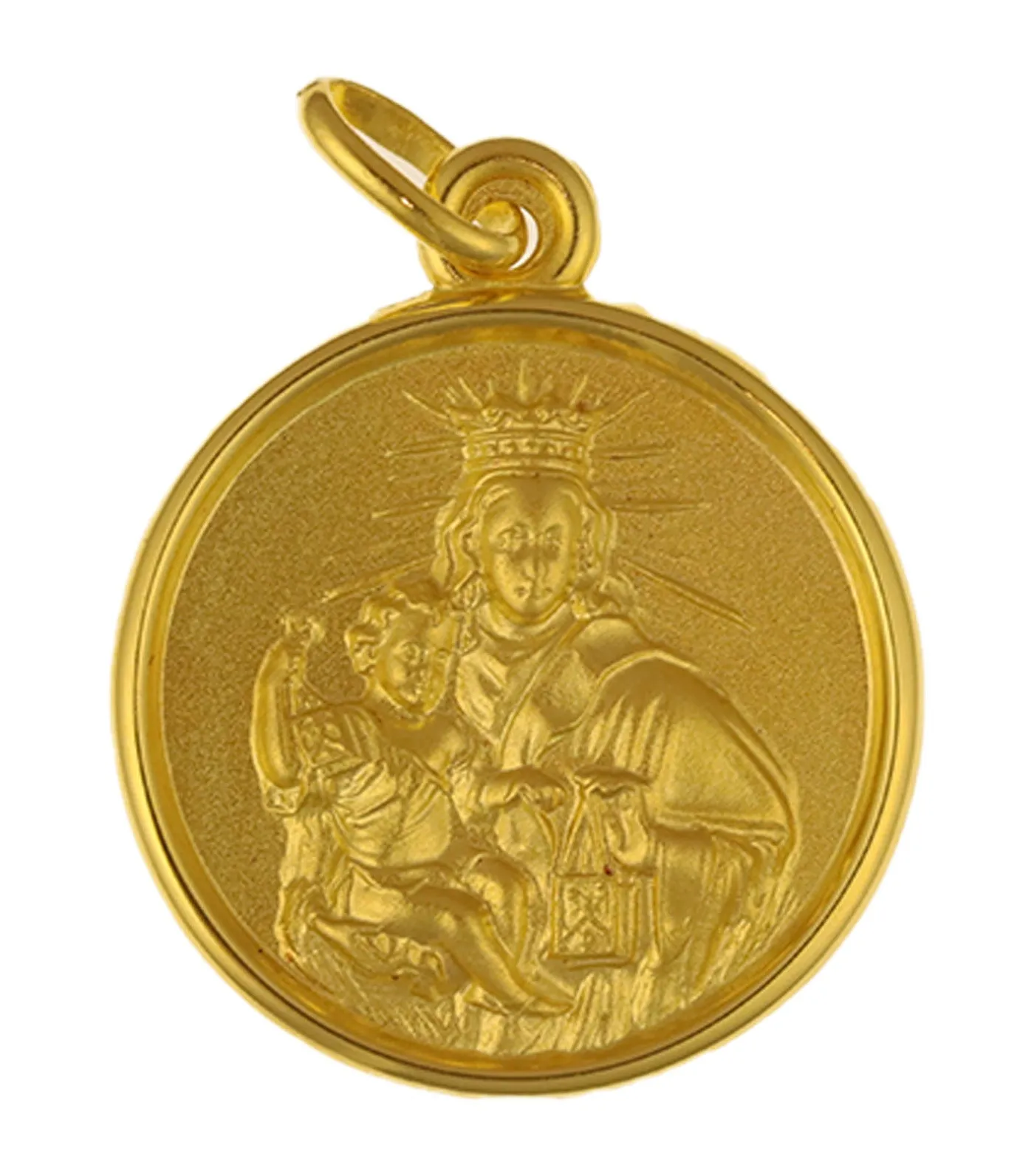 Mount Carmel/Sacred Heart Scapular 18k Yellow Gold 22mm