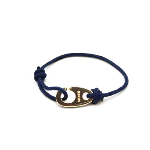 Navy Blue Brummel Hook - Rope Bracelet