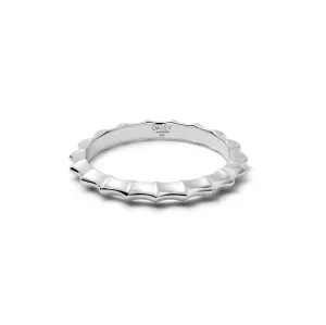 Organic Ridge Band Ring Sterling Silver