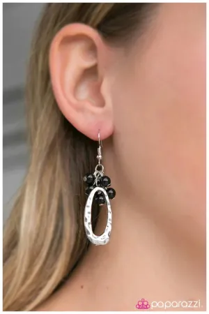 Paparazzi Earring ~ O Me, O My! - Black