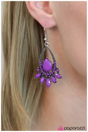 Paparazzi Earring ~ Something Borrowed - Purple