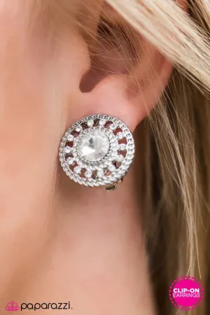 Paparazzi Earring ~ WALTZ New With You? - White