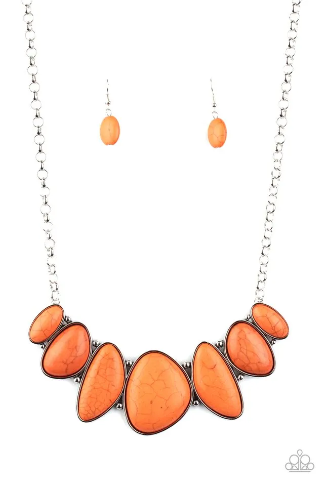 Paparazzi Necklace ~ Primitive - Orange