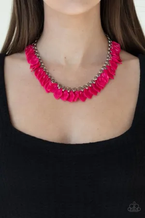 Paparazzi Necklace ~ Super Bloom - Pink