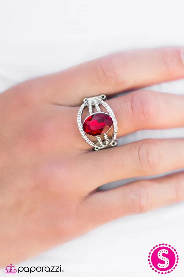 Paparazzi Ring ~ Crown Me - Red