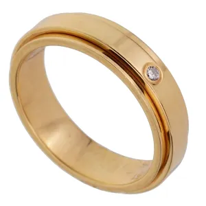 Piaget Possession Yellow Gold Diamond Spinning Ring Sz 5 1/2