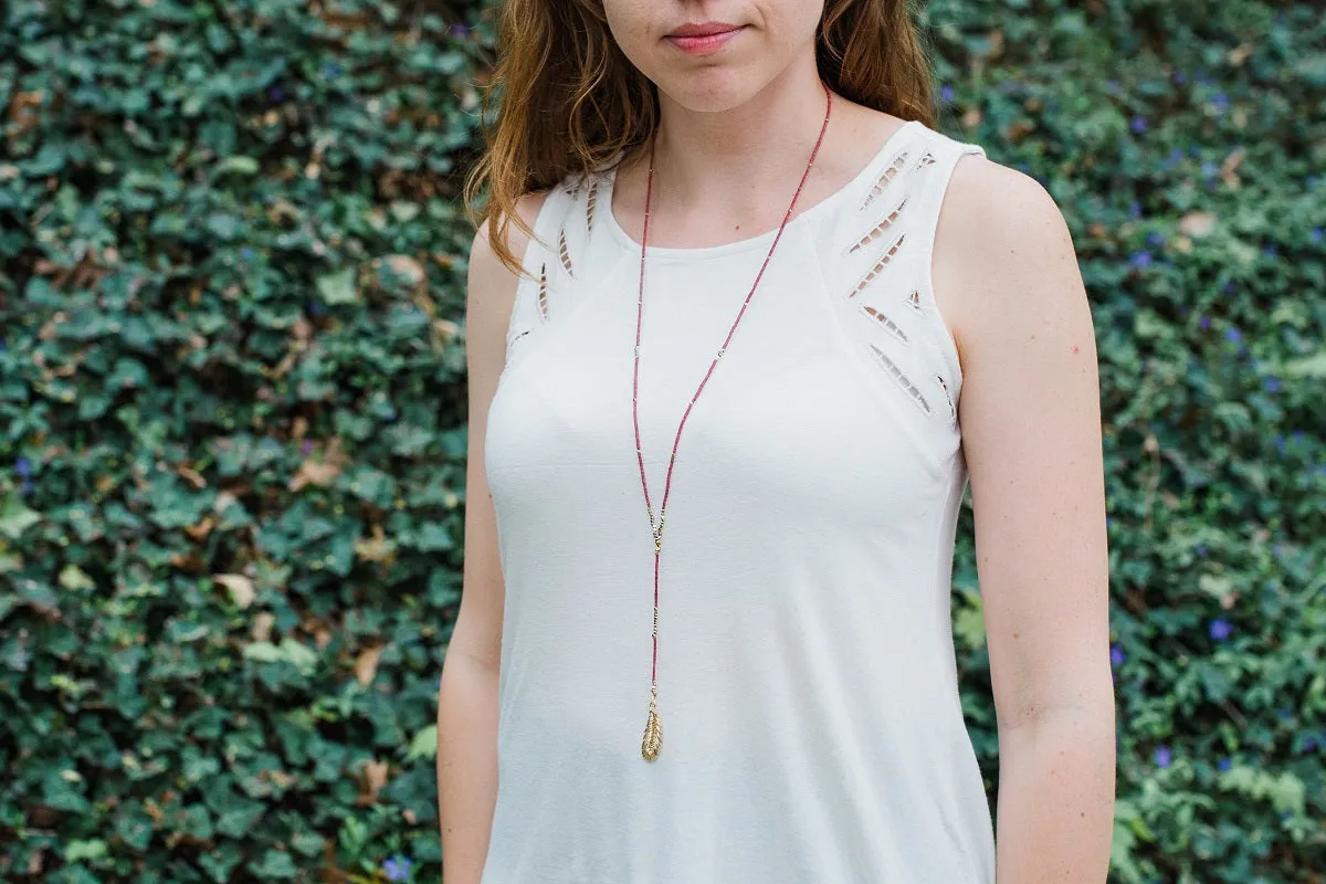 Pink Rondelle Necklace