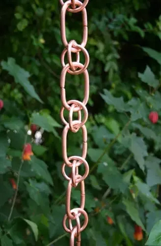 Rain Chain Link and Loop Rainchain- Copper