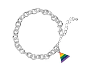 Rainbow Triangle Flag Chunky Charm Bracelets