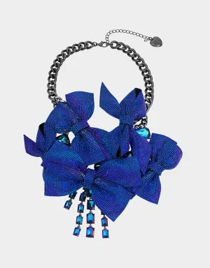 RECOLOR BOWS PAVE BOW BIB BLUE