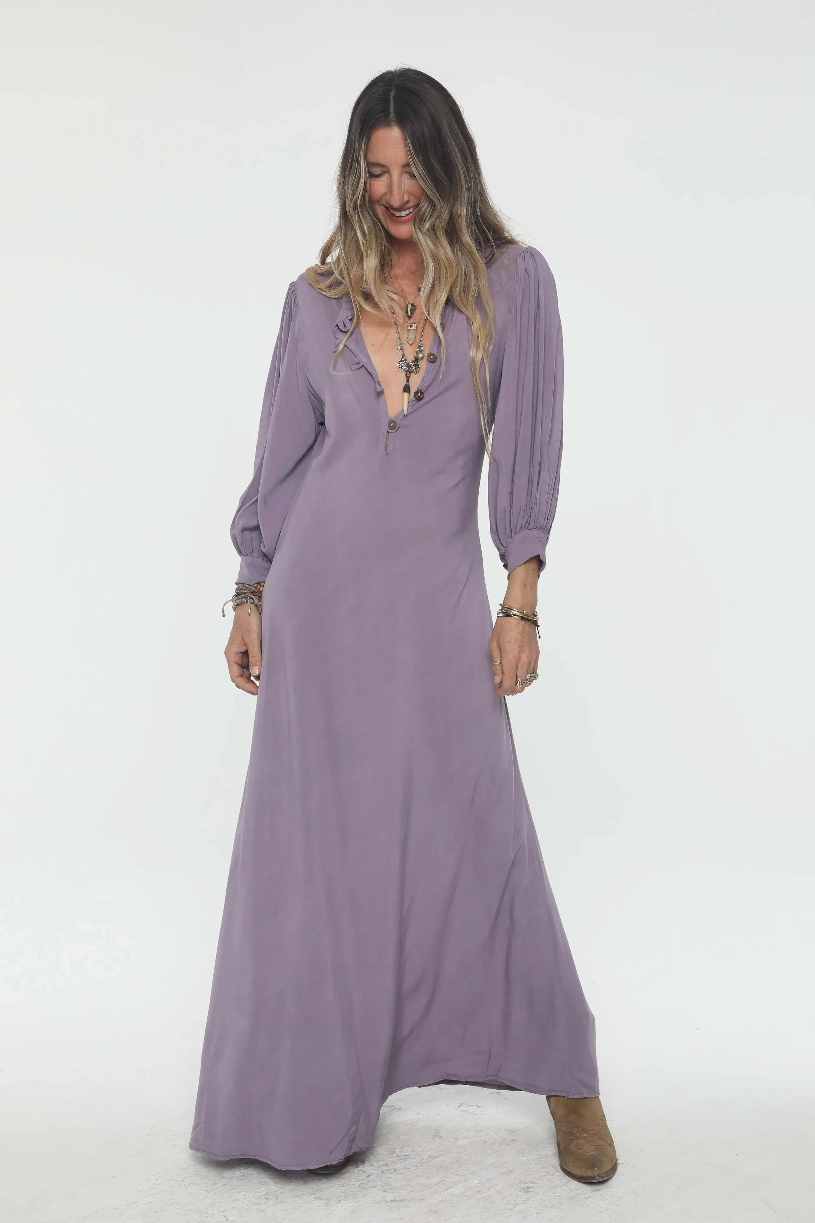 Rio Saloon Maxi Dress in Rio Storm