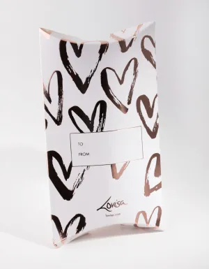 Rose Gold Heart Pillow Box