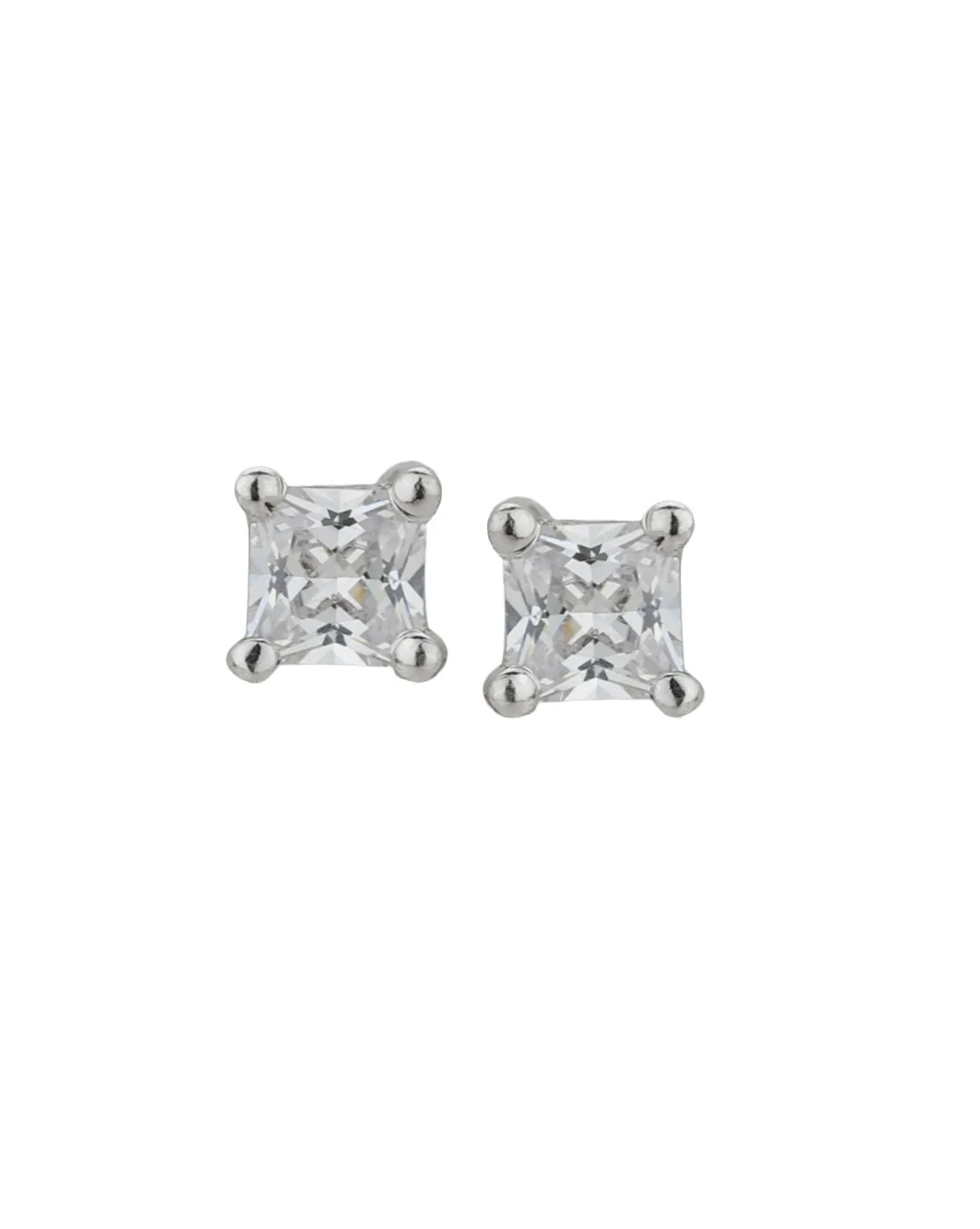 Rose Gold Plated Cz Contemporary Stud Earring For Women