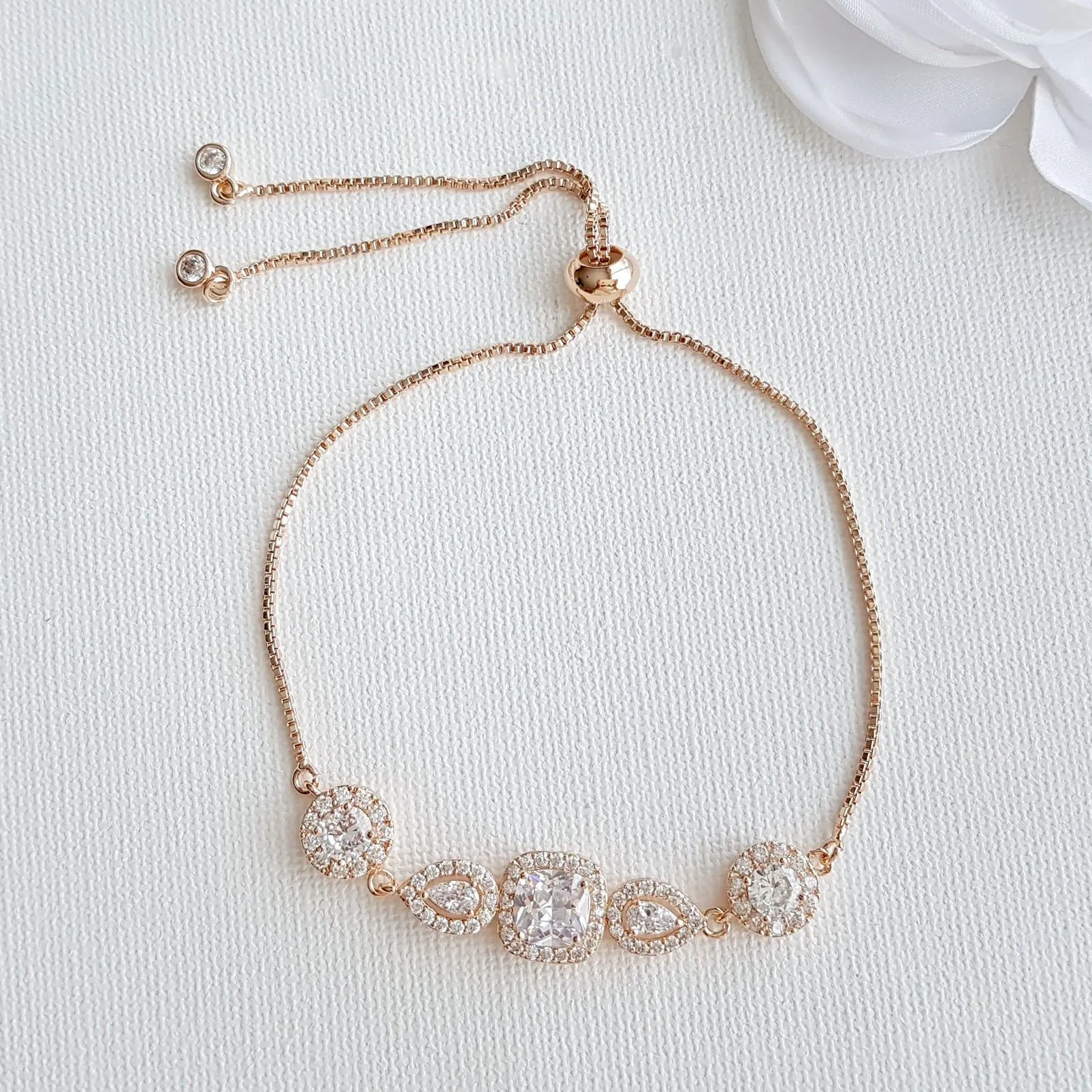 Rose Gold Wedding Bracelets- Gianna