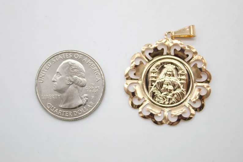 Saint Barbara Round Pendant (A98)