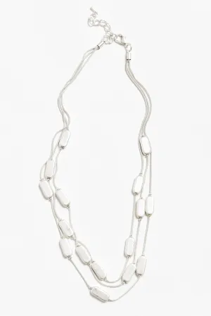 Shan Silver Beaded Necklace