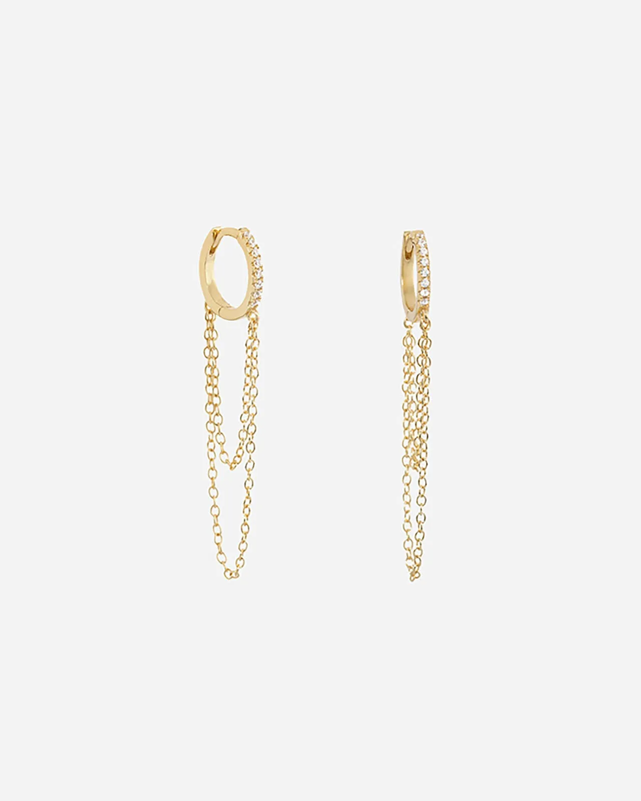 Shashi Pave Chain Earrings