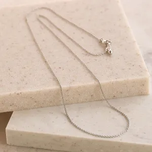 Silver Tone Cable Chain Necklace