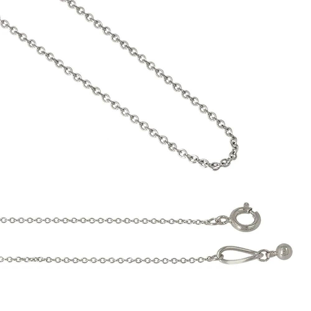 Silver Tone Cable Chain Necklace