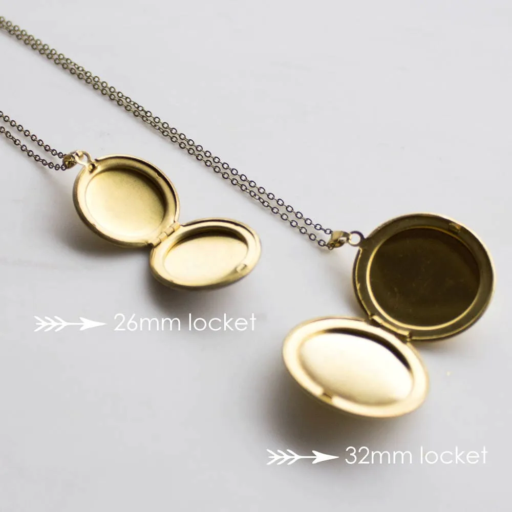 Simple Gold Photo Locket