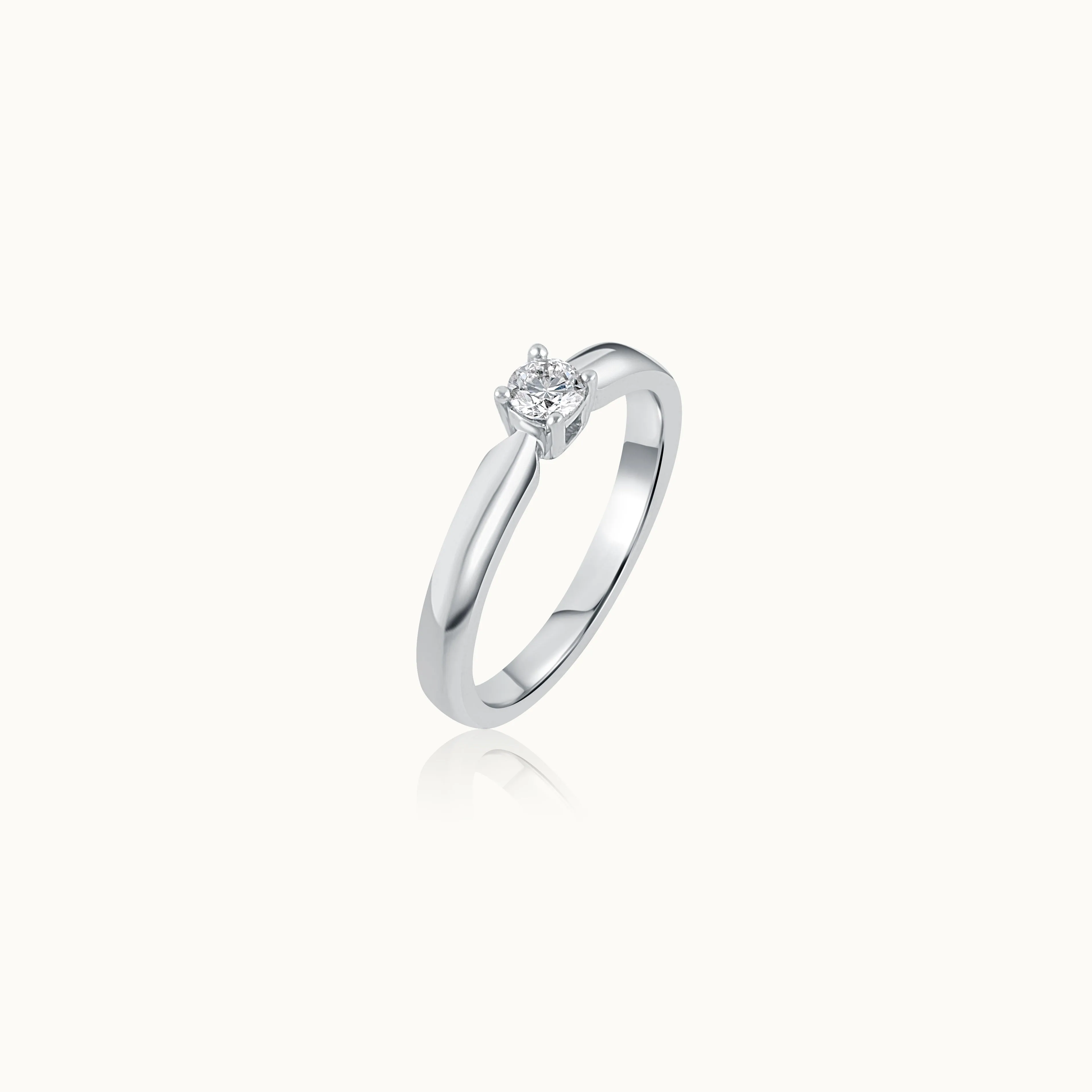 Slim Solitaire Ring