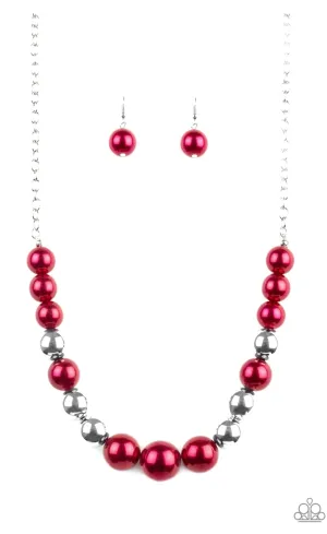 Take A Note Red Necklace - Paparazzi Accessories