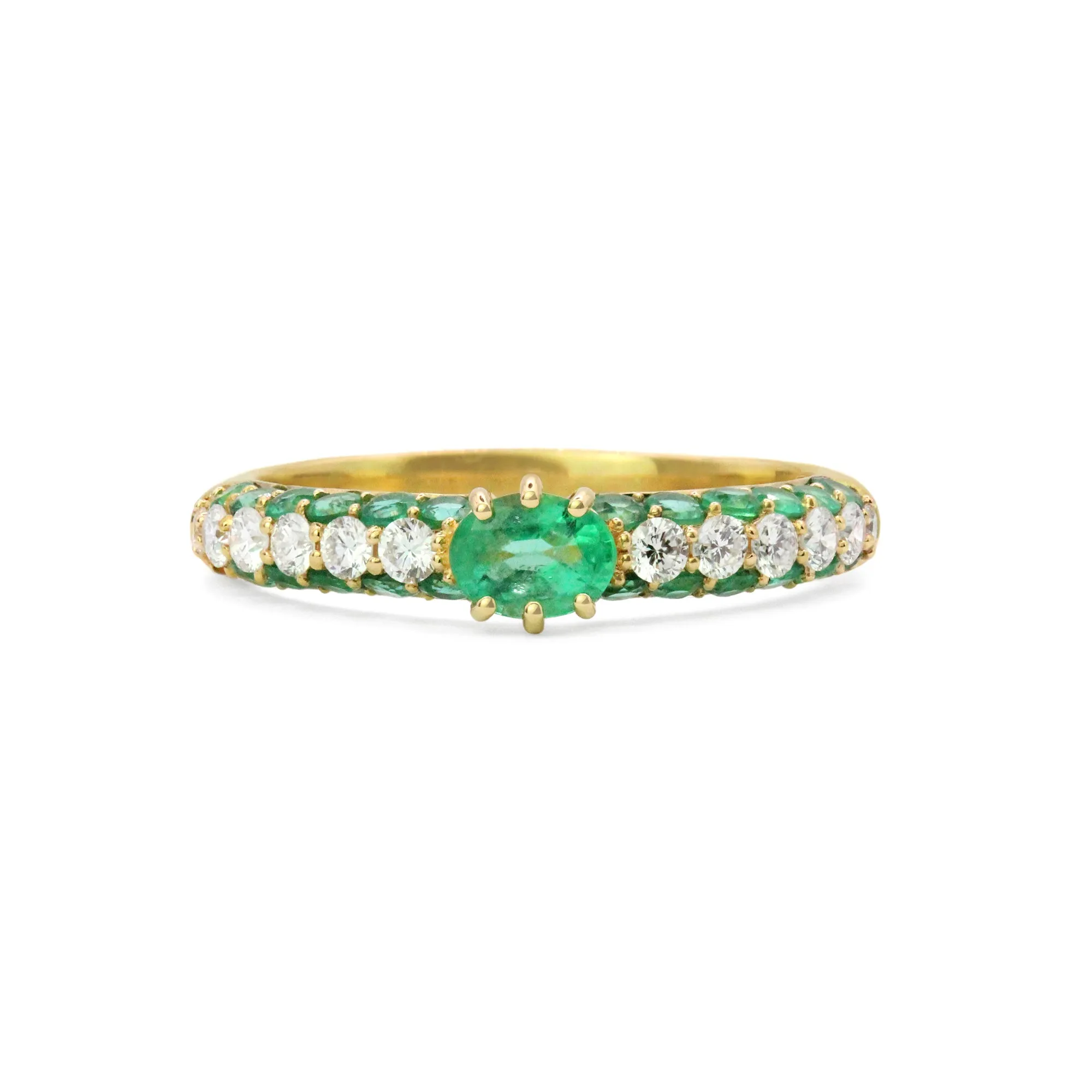 The Cirque 18K Gemstone & Diamond Ring