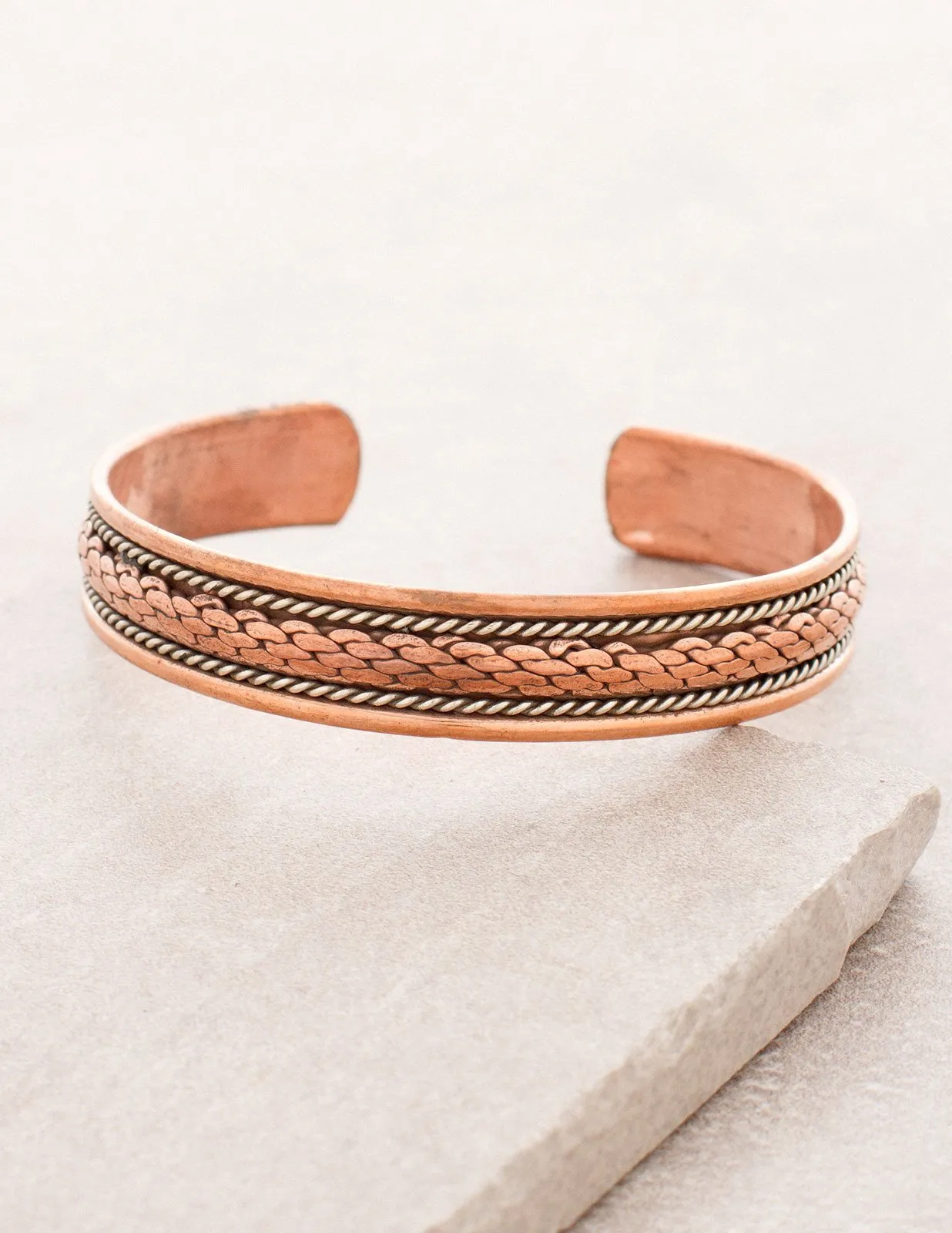 Tibetan Rope Copper Healing Bangle