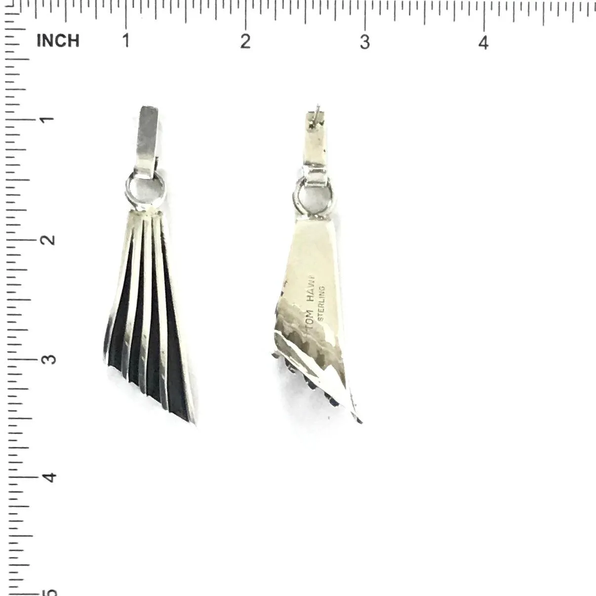 Tom Hawk Sterling Silver Channel Asymmetrical Drop Earrings