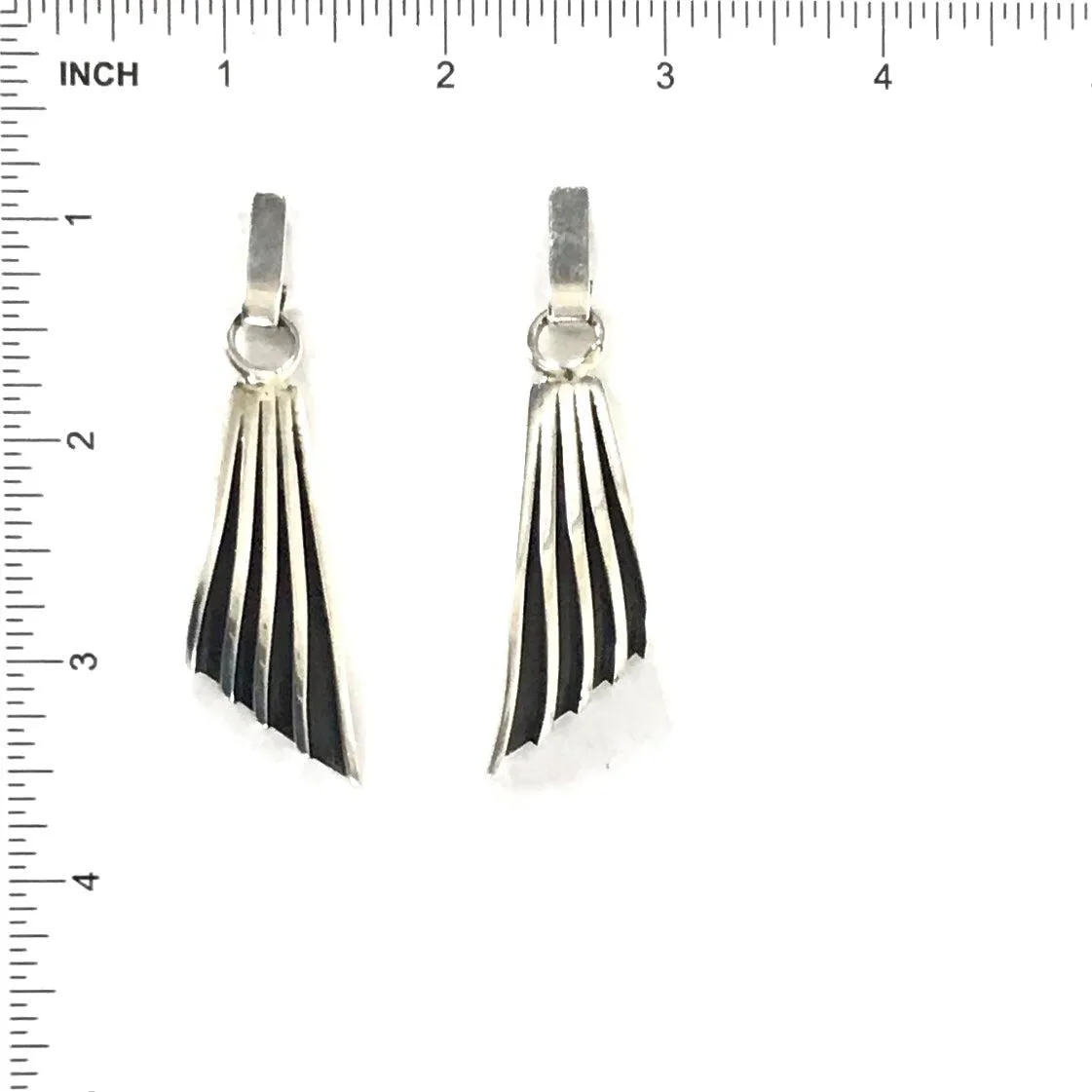 Tom Hawk Sterling Silver Channel Asymmetrical Drop Earrings