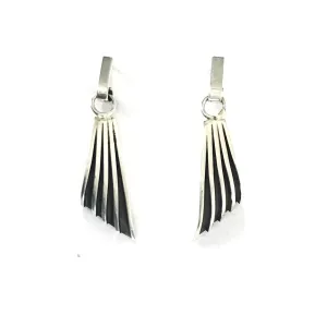 Tom Hawk Sterling Silver Channel Asymmetrical Drop Earrings