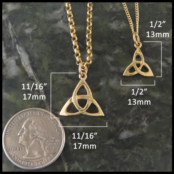 Triquetra Pendant in Gold