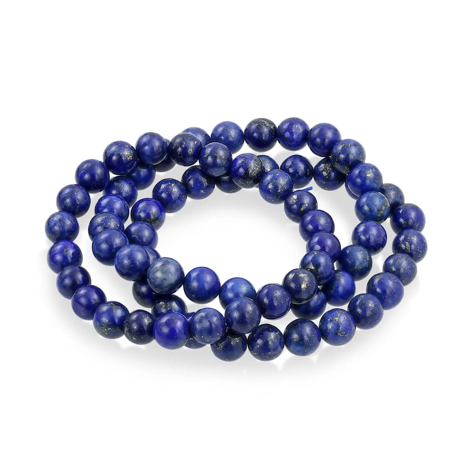 Unisex Stackable Gemstone 8MM Stretch Bracelet Set of 3 for Men and Women