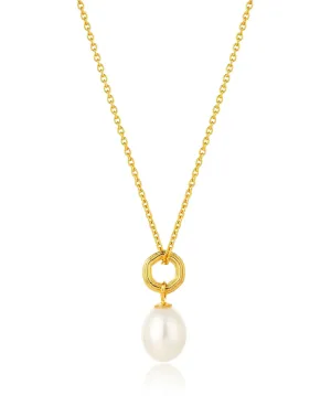 Unita Organic Pearl Pendant Gold