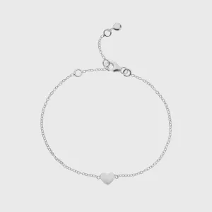 Verona Sterling Silver Full Heart Bracelet