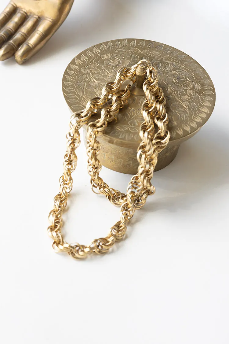 Vintage Chunky Gold Chain Necklace