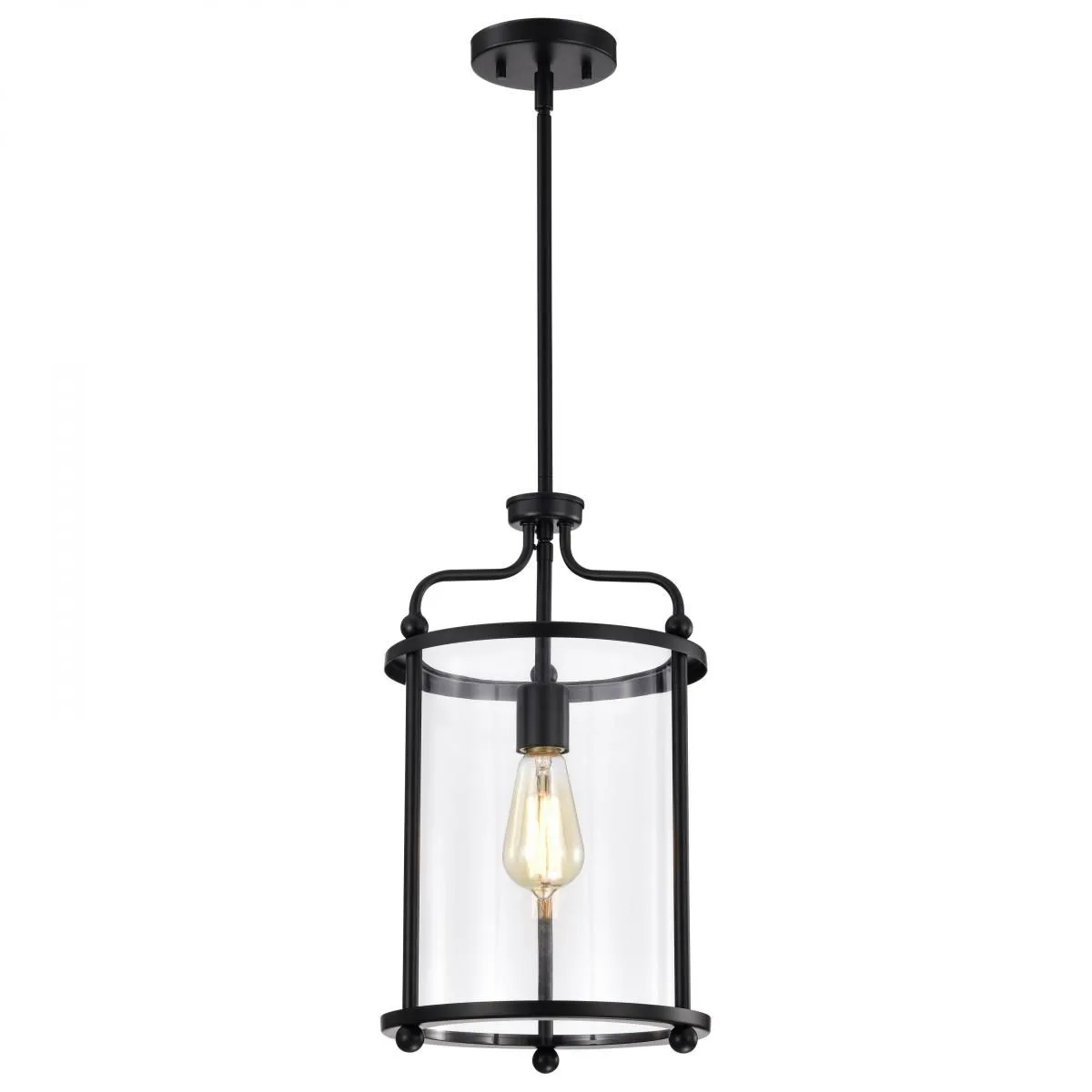 Yorktown 10 in. Pendant Light Matte Black Finish