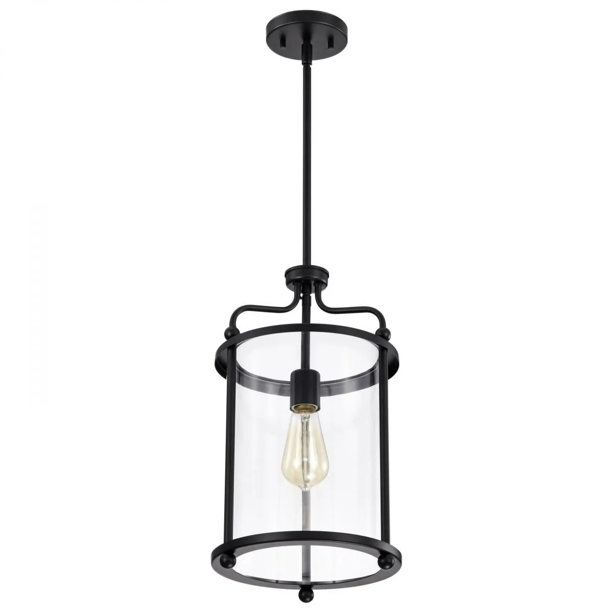 Yorktown 10 in. Pendant Light Matte Black Finish