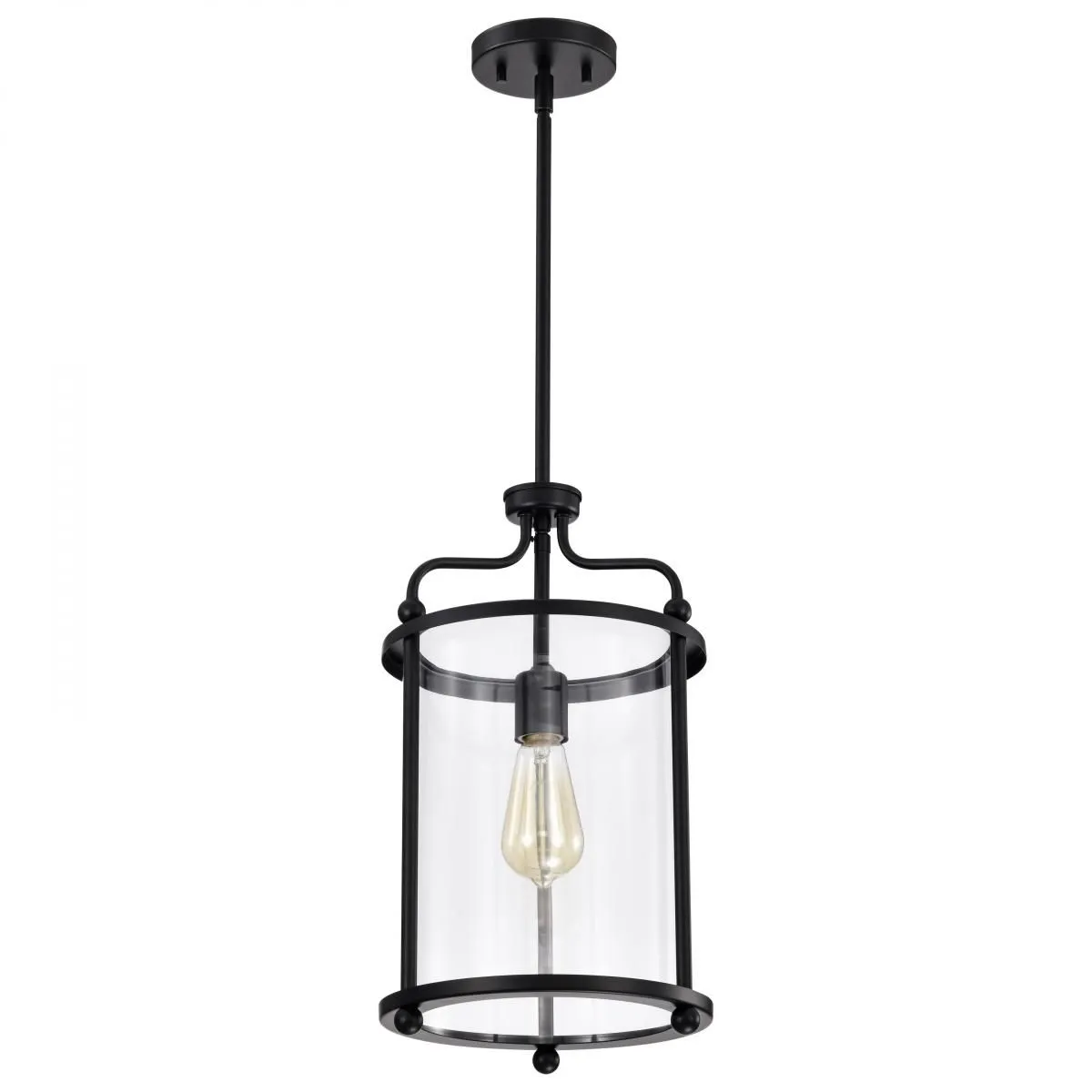 Yorktown 10 in. Pendant Light Matte Black Finish